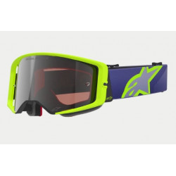 ALPINESTARS - MASCHERINA MOTOCROSS SUPERTECH CORP LENTE A SPECCHIO ARGENTO - VIOLA/GIALLO