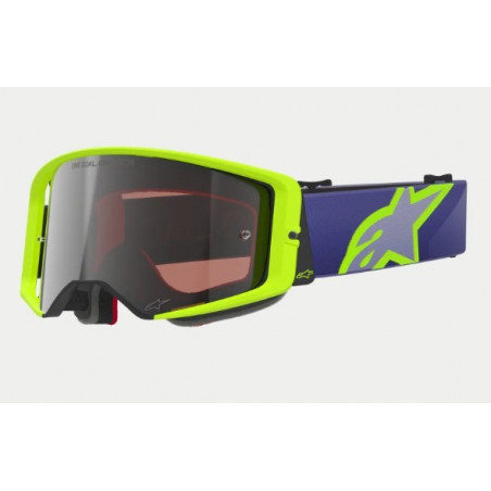 ALPINESTARS - MASCHERINA MOTOCROSS SUPERTECH CORP LENTE A SPECCHIO ARGENTO - VIOLA/GIALLO