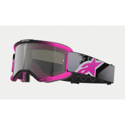 ALPINESTARS - MASCHERINA MOTOCROSS VISION 5 LAHND LENTE A SPECCHIO ARGENTO - NERO/ROSA