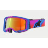 ALPINESTARS - MASCHERINA MOTOCROSS VISION 8 CORP LENTE A SPECCHIO ROSSA - BLU/VIOLA/ARANCIONE