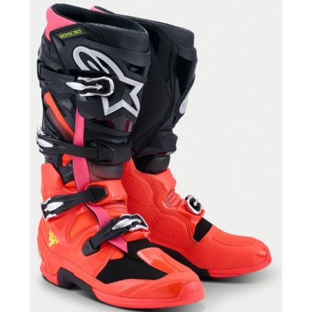 ALPINESTARS - STIVALI MOTOCROSS TECH 7 - NERO/ROSSO FLUO/ROSA
