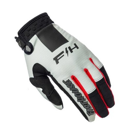 FASTHOUSE - GUANTI MOTOCROSS ELROD STORM - GRIGIO/NERO/ROSSO