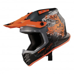 ACERBIS - CASCO MOTOCROSS PROFILE BAMBINO - NERO/ARANCIO FLUO