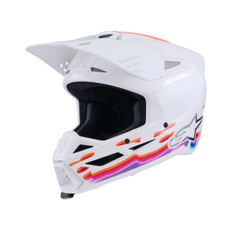 ALPINESTARS - CASCO MOTOCROSS SM3 FORCE - BIANCO/VIOLA/ROSA