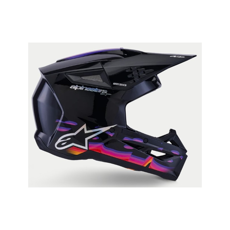 ALPINESTARS - CASCO MOTOCROSS SM3 FORCE - NERO/VIOLA/ROSA