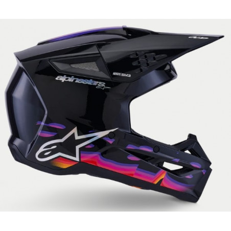 ALPINESTARS - CASCO MOTOCROSS SM3 FORCE - NERO/VIOLA/ROSA