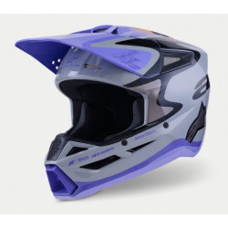 ALPINESTARS - CASCO MOTOCROSS SM3 JETTSON - GRIGIO/VIOLA/NERO
