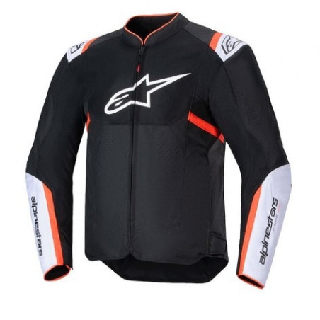 ALPINESTARS - GIACCA MOTO ESTIVA T-SPS AIR V2 - NERO/ROSSO FLUO/BIANCO