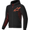 ALPINESTARS - GIACCA MOTO URBAN CHROME AIR SPORT HOODIE - NERO/ROSSO FLUO