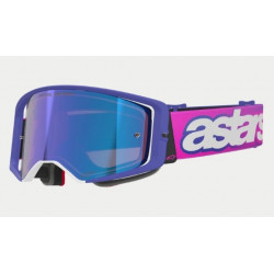 ALPINESTARS - MASCHERINA MOTOCROSS SUPERTECH VISION VISTA LENTE A SPECCHIO BLU - VIOLA/ROSA