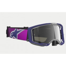 ALPINESTARS - MASCHERINA MOTOCROSS VISION 8 CORP LENTE A SPECCHIO ARGENTO - VIOLA/ROSA