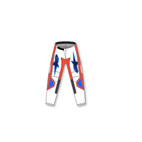 ALPINESTARS - PANTALONE MOTOCROSS FLUID GRID - BIANCO/ARANCIONE/BLU