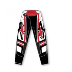 ALPINESTARS - PANTALONE MOTOCROSS TECHSTAR NOMUR - NERO/ROSSO/BIANCO
