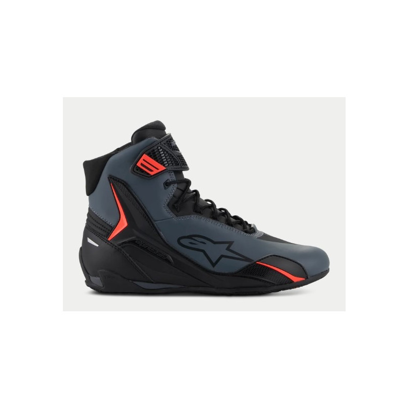 ALPINESTARS - SCARPE TECNICHE MOTO FASTER-4 - NERO/GRIGIO/ROSSO FLUO