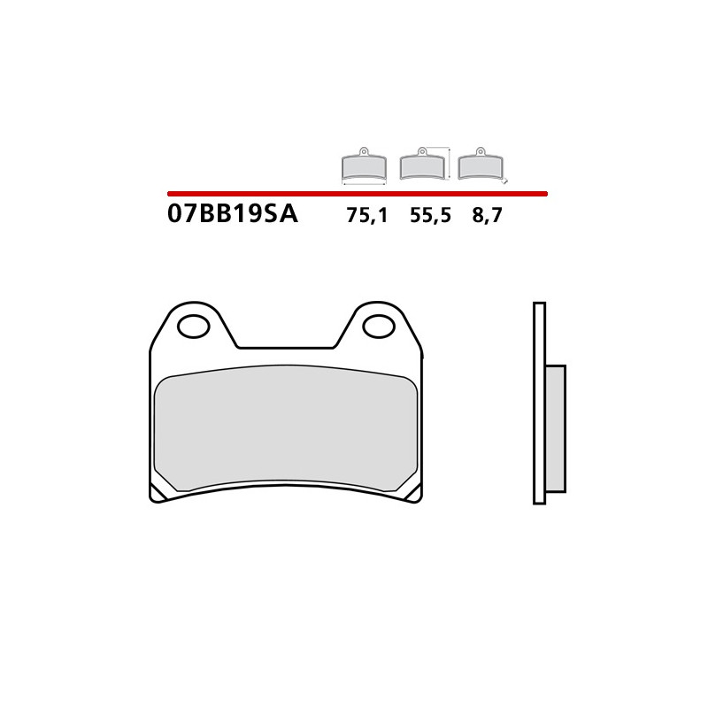 BREMBO - PASTIGLIE 07BB19SA SINTERIZZATE MESCOLA SA