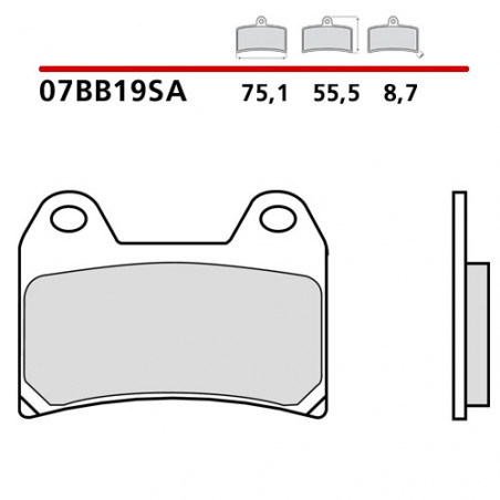 BREMBO - PASTIGLIE 07BB19SA SINTERIZZATE MESCOLA SA