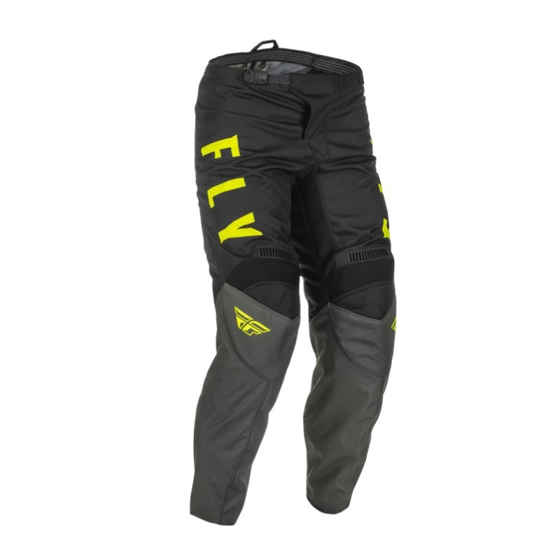 FLY - PANTALONI MOTOCROSS F-16 - NERO/GRIGIO/GIALLO FLUO