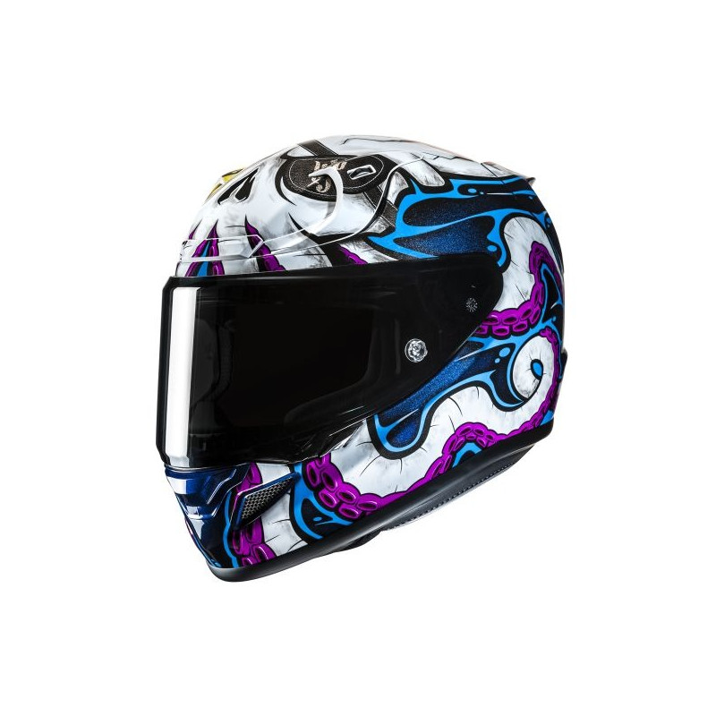 HJC - CASCO MOTO INTEGRALE RPHA 12 KRAKEN MC28 - BLU/VIOLA