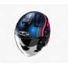 HJC - CASCO MOTO JET i40N LINIA MC28SF - GRIGIO/BLU/ROSA