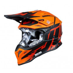 JUST1 - CASCO MOTOCROSS J39 POSEIDON 22.06 - ARANCIONE/ROSSO/NERO