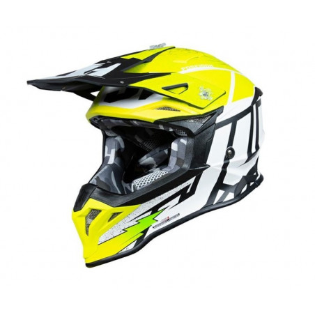 JUST1 - CASCO MOTOCROSS J39 POSEIDON 22.06 - GIALLO FLUO/NERO/BIANCO