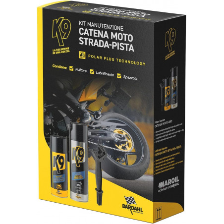 K9 - KIT MANUTENZIONE CATENA MOTO STRADA - PISTA