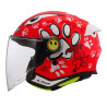 LS2 - CASCO MOTO JET BAMBINO OF622 FUNNY II PAWS - ROSSO/BIANCO
