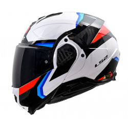 LS2 - CASCO MOTO MODULARE ADVANT II FF910 TRIPLE - BIANCO/ROSSO/BLU