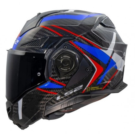 LS2 - CASCO MOTO MODULARE FF901 ADVANT X C CARBON FUTURE II - CARBONIO/ROSSO/BLU