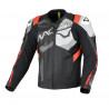 MACNA - GIACCA MOTO IN PELLE IGNITE - NERO/ROSSO