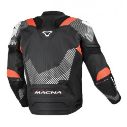 MACNA - GIACCA MOTO IN PELLE IGNITE - NERO/ROSSO
