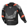 MACNA - GIACCA MOTO IN PELLE IGNITE - NERO/ROSSO