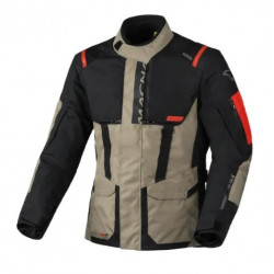 MACNA - GIACCA MOTO TOURING RANCHER 2.0 - NERO/MARRONE/ROSSO