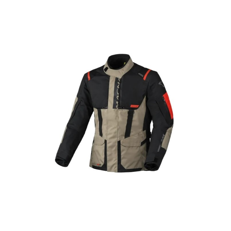 MACNA - GIACCA MOTO TOURING RANCHER 2.0 - NERO/MARRONE/ROSSO