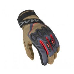 MACNA - GUANTI MOTO ESTIVI ZAIRON - NERO/MARRONE/ROSSO