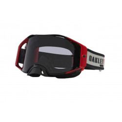 OAKLEY - MASCHERINA MOTOCROSS AIRBRAKE MX TLD GREY BLOCKS LENTE FUME' - ROSSO/GRIGIO