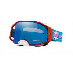 OAKLEY - MASCHERINA MOTOCROSS AIRBRAKE MX TLD SPEED STARS LENTE SPECCHIATA BLU - FUCSIA/ARANCIONE/AZZURRO