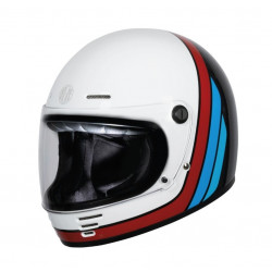 ORIGINE - CASCO MOTO CAFE RACER OMEGA SUMMIT - BIANCO/ROSSO/BLU/NERO