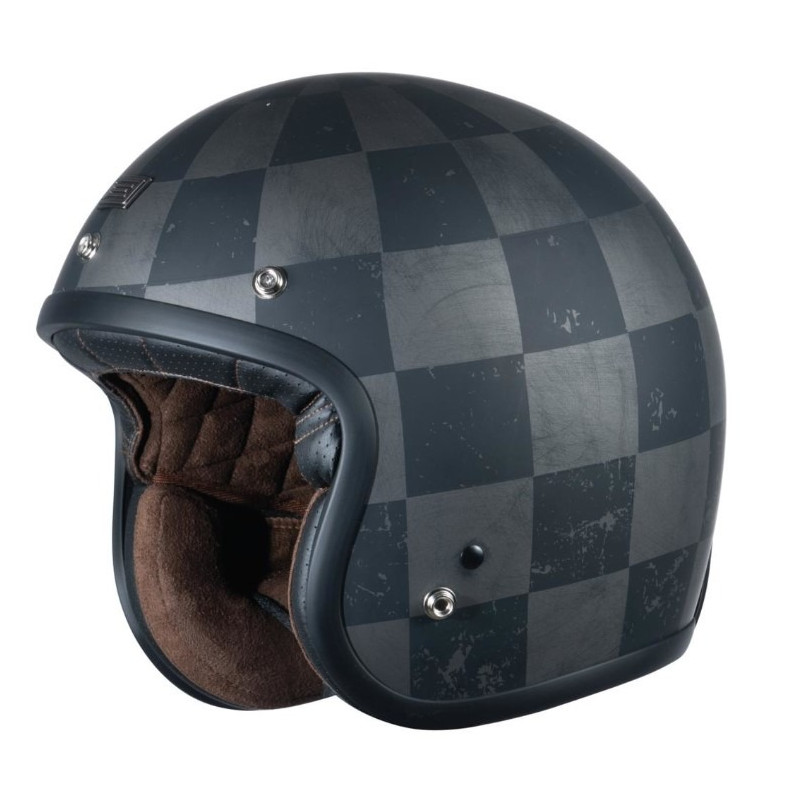 ORIGINE - CASCO MOTO CAFE RACER PRIMO SPEED 22.06 - GRIGIO/NERO