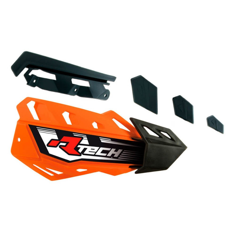 RACETECH - COPPIA PLASTICHE RICAMBIO PER PARAMANI FLX - ARANCIONE