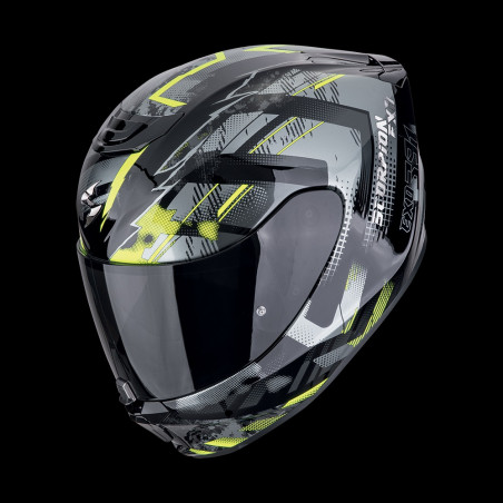 SCORPION EXO - CASCO MOTO INTEGRALE EXO-391 CLUTTER - NERO/GIALLO FLUO