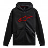 ALPINESTARS - FELPA AGELESS II FLEECE - NERO/ROSSO