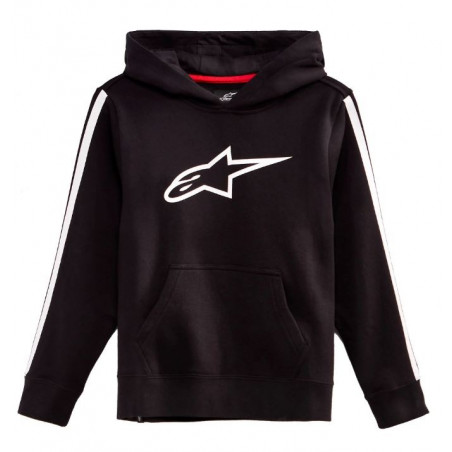 ALPINESTARS - FELPA BAMBINO KIDS RACEY HOOD - NERO/BIANCO/ROSSO