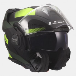 LS2 - CASCO MOTO MODULARE FF901 ADVANT X NOVA - NERO OPACO/GIALLO FLUO/VERDE