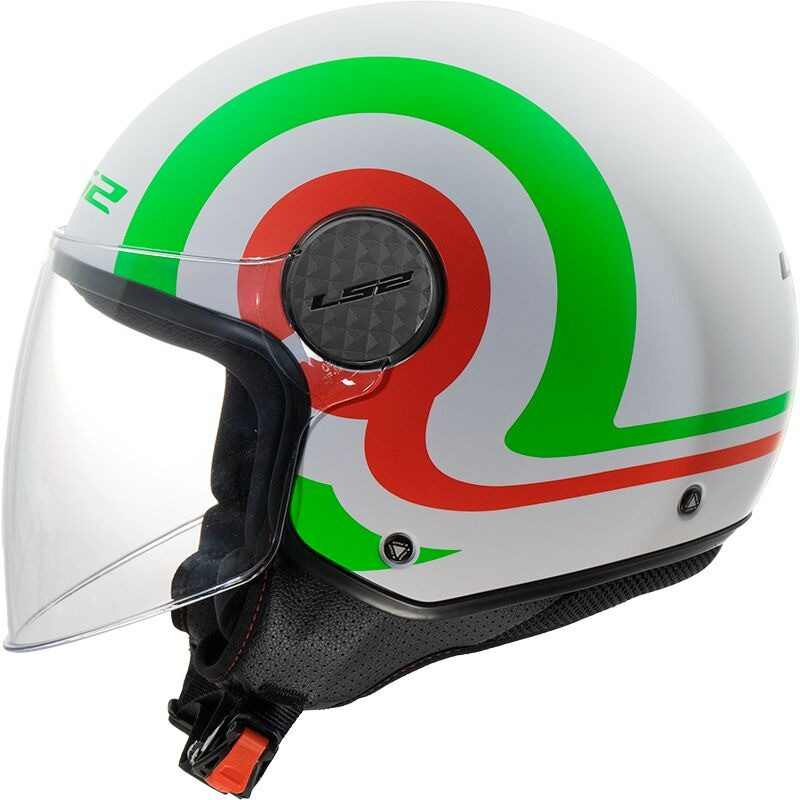 LS2 - CASCO MOTO JET OF558 SPHERE LUX II URBY - BIANCO/ROSSO/VERDE