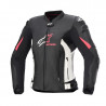 ALPINESTARS - GIACCA MOTO IN PELLE DONNA STELLA GP PLUS V4 NERO/BIANCO/ROSA