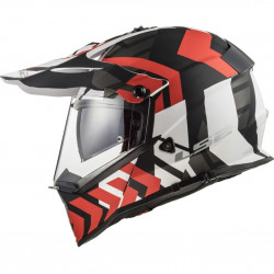 LS2 - CASCO MOTO ADVENTURE PIONEER XTREME MX436 - NERO/ROSSO/BIANCO