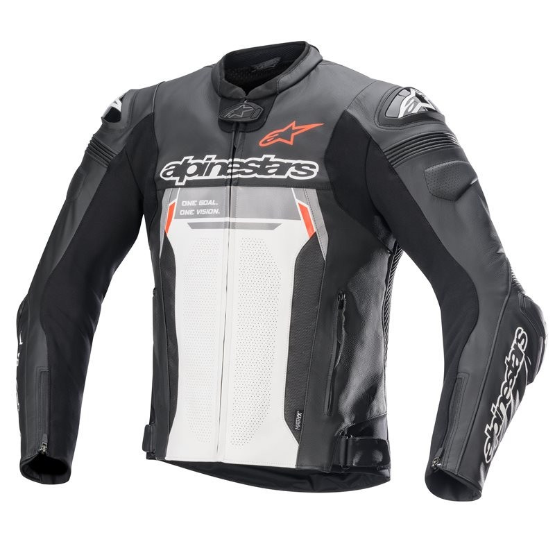 ALPINESTARS - GIACCA MOTO IN PELLE MISSILE V2 IGNITION NERO/BIANCO ALPINESTARS - GIACCA MOTO IN PELLE MISSILE V2 IGNITION NERO/BIANCO