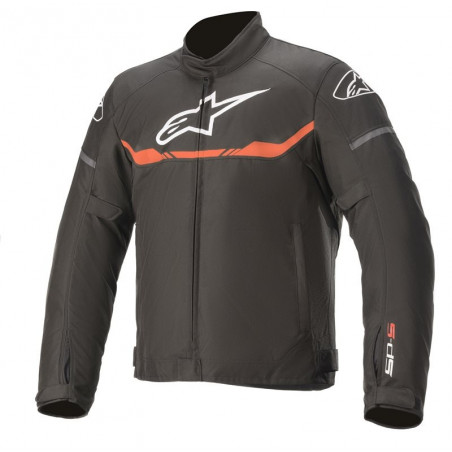 ALPINESTARS - GIACCA MOTO IN TESSUTO T-SP S WATERPROOF NERO/ROSSO FLUO