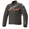 ALPINESTARS - GIACCA MOTO IN TESSUTO T-SP S WATERPROOF NERO/ROSSO FLUO